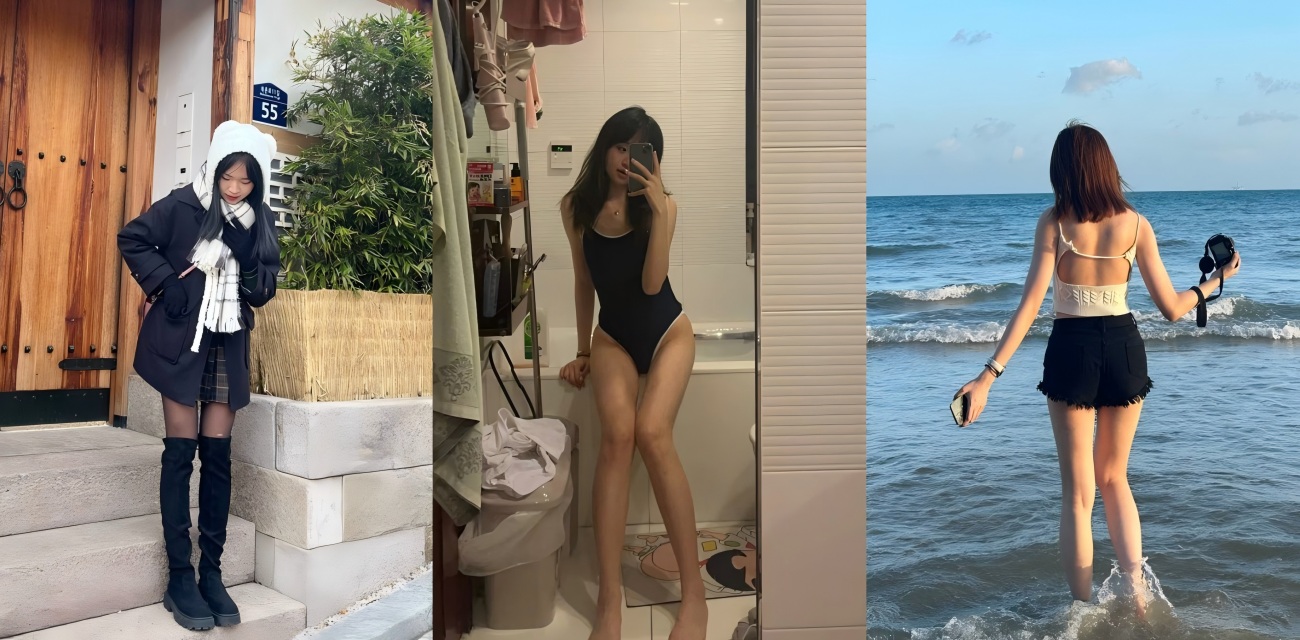青岛小妹郑怡然私拍流出 清纯乖女跪在地上吃鸡 玩得这么野？