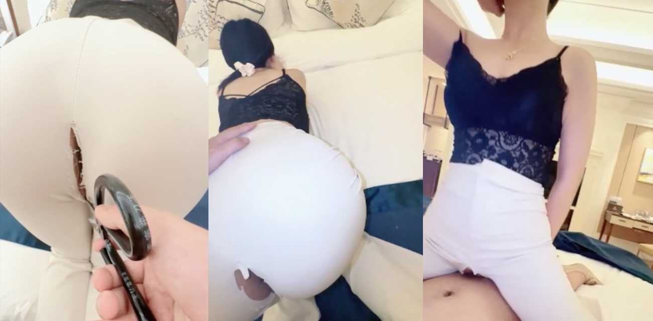 暴力剪烂气质姐姐新买的美臀喇叭裤 狂操一线天极品美鲍 绝世好逼出水量恐怖惊人！