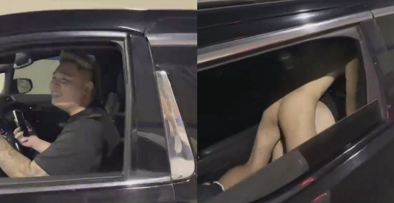 现在年轻人的真会玩 兄弟前面开车他在后面操逼 哥们你考虑过司机的感受吗