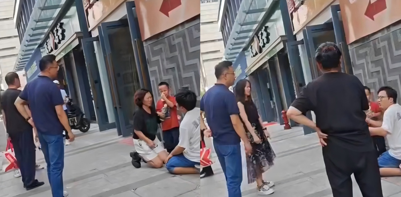 男人街头跪地痛诉 月入十万拼两份工 管不住老婆出轨 咋办？