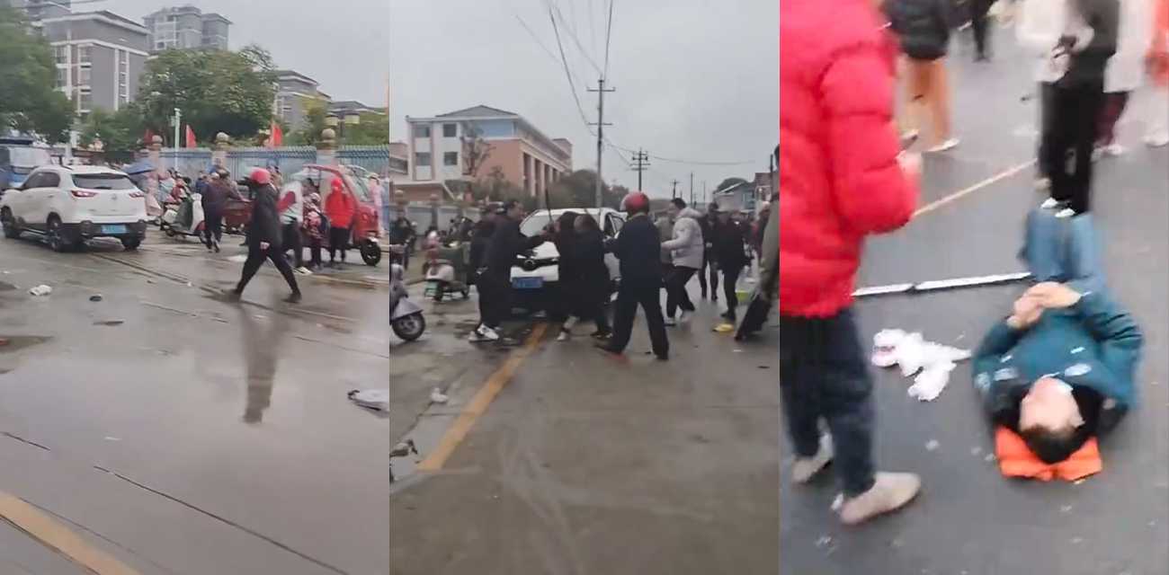 又出现开车撞人报复社会事件 湖南常德鼎城区永安小学 男子开车冲撞上学的孩子