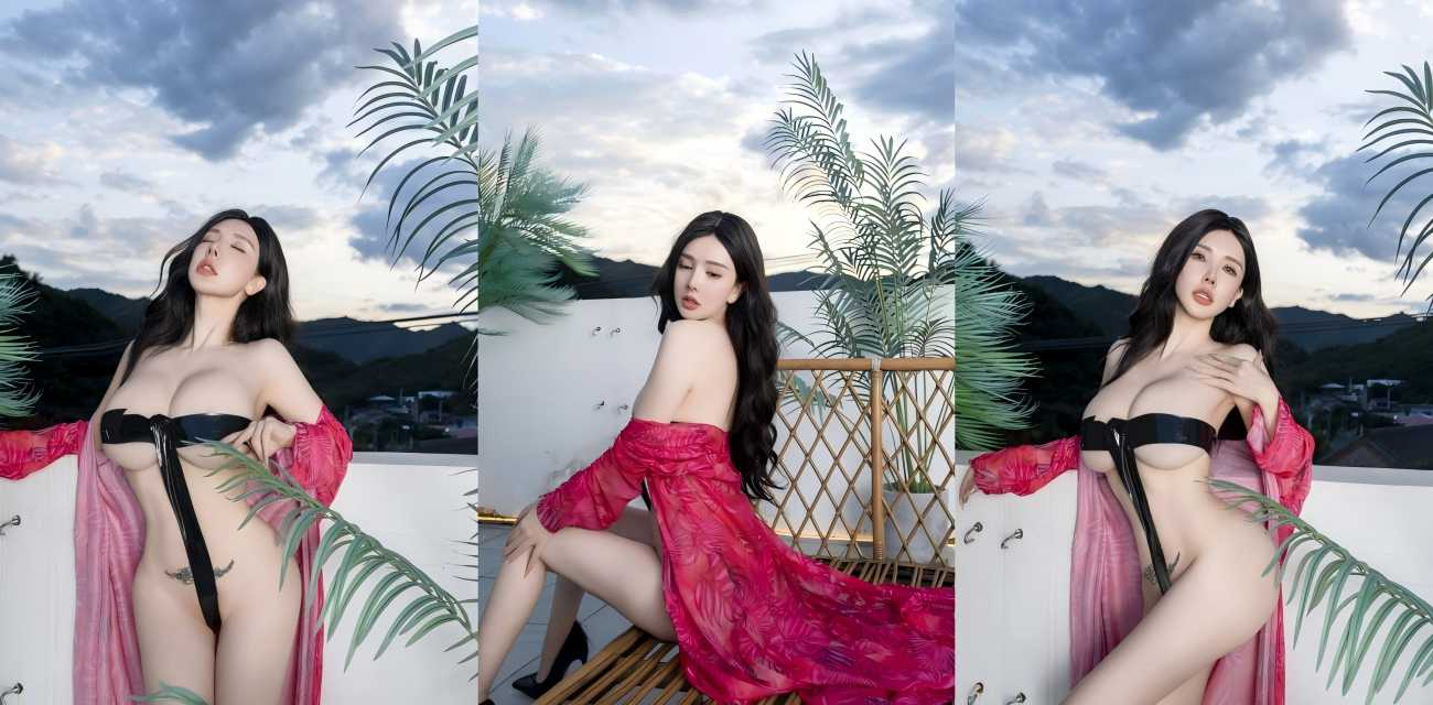 潘娇娇秀人网火辣登场 巨乳黑胶带挑逗 阳台热舞姿势炸裂