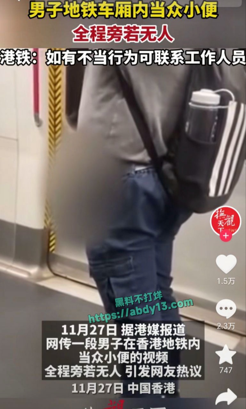香港地铁惊现放尿大哥 1