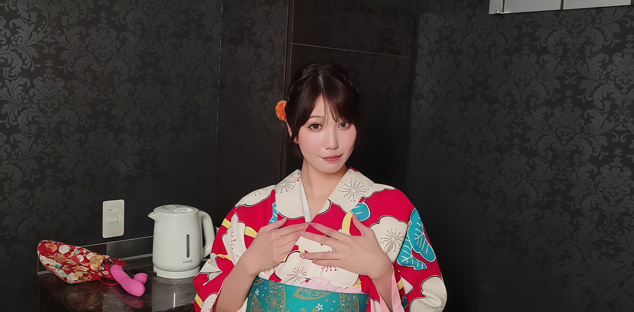 日本高颜值演员香月怜定制福利 身着鲜艳红底和服 搭 在房间内用小道具自慰
