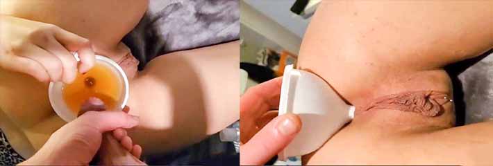 美少女屁眼放尿，灌肠尿你屁眼里