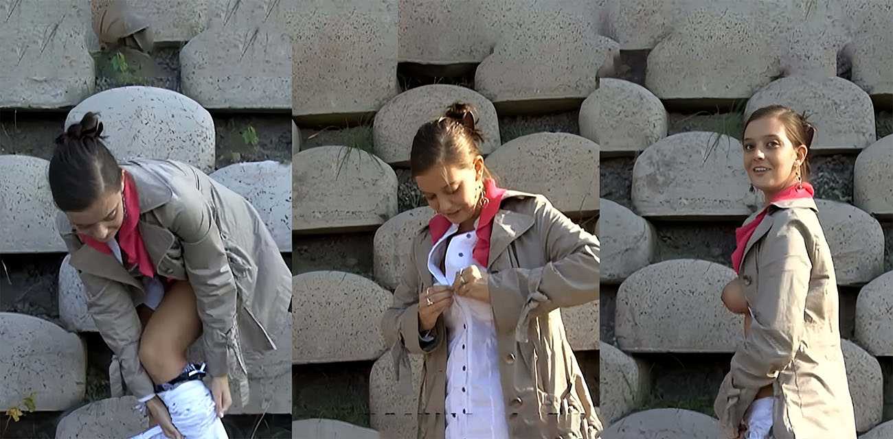 捷克接头搭讪系列 剧院女演员Lenka为钱在公园公开被操