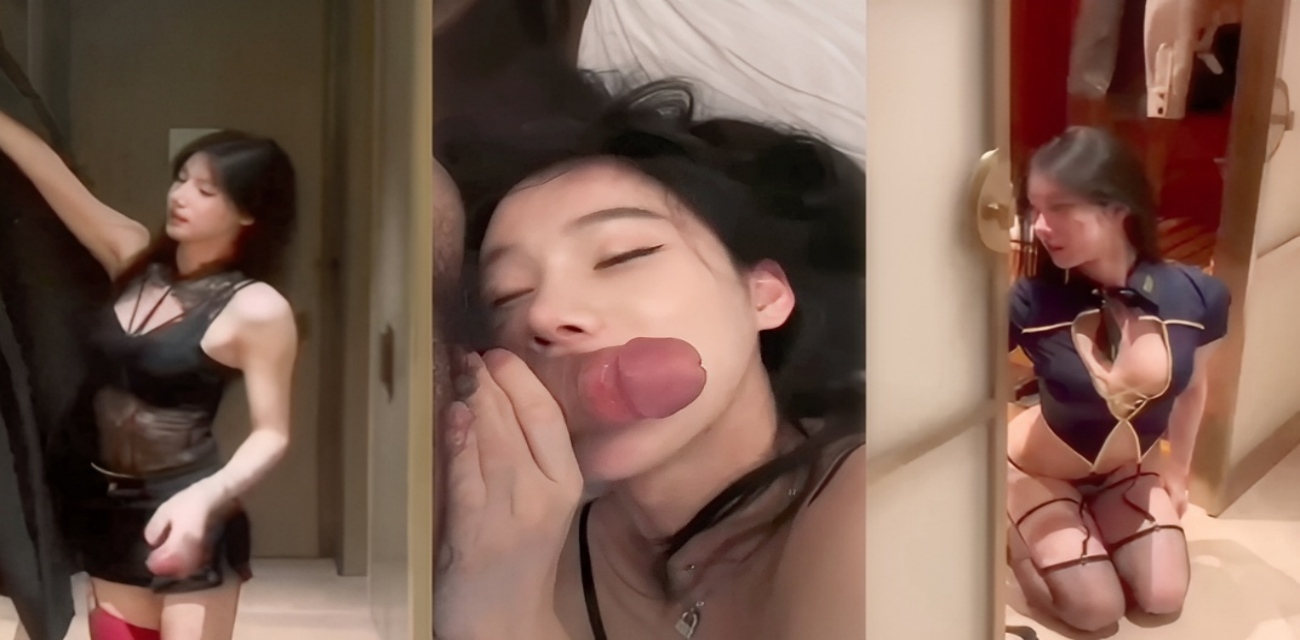 抖音网红TS伪娘歪嘴小咩 私下沦为金主泄欲器 口交调教被狠插屁眼