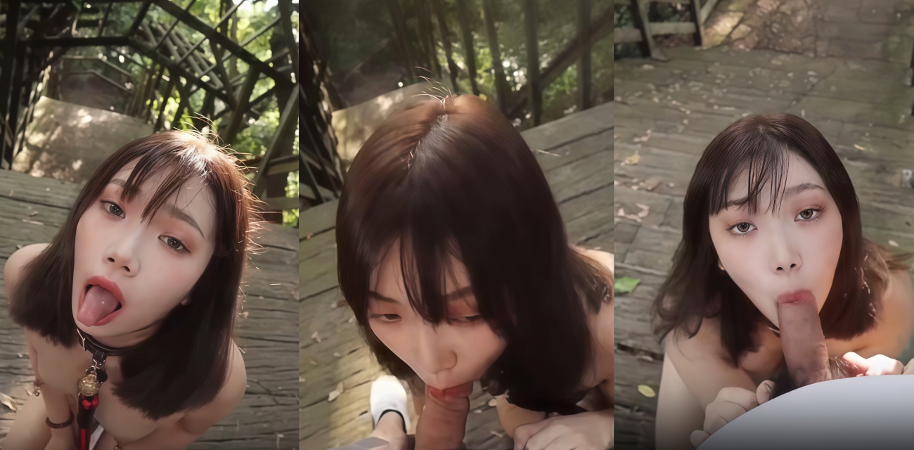 巨乳反差婊户外嗦鸡儿 被狗链牵着爬行调教 跪地骚得直接口爆 谁顶得住