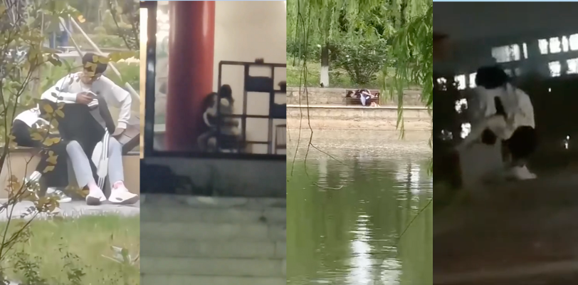 燕山大学封校憋坏学生了 校园里白天晚上到处都在啪啪 太直接了