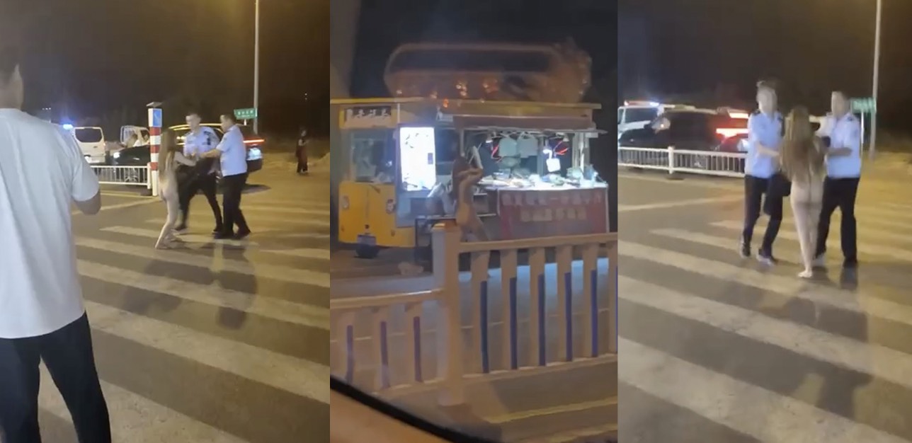 快手网红 吴媛媛 吸毒后 脑袋不清醒全裸在大街上狂奔 奶子和屁股清晰可见！