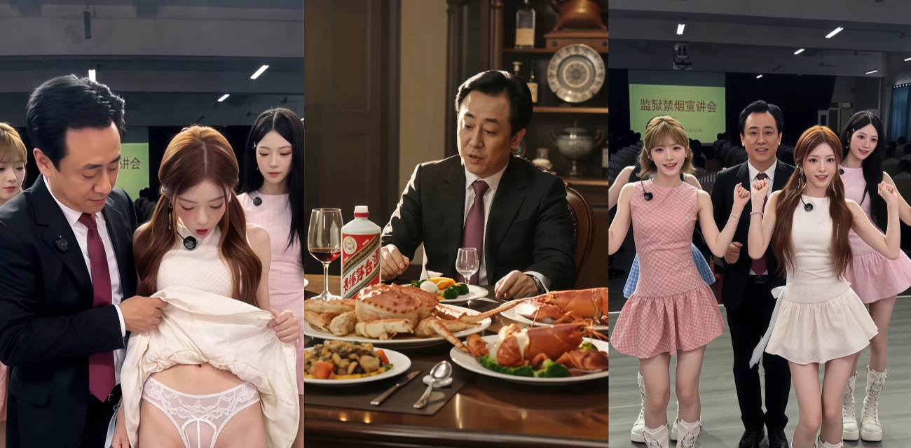 不打烊原创短剧《许家印的监狱快乐生活》老许身陷囹圄 怎么还是嫩模在怀 吃太好了