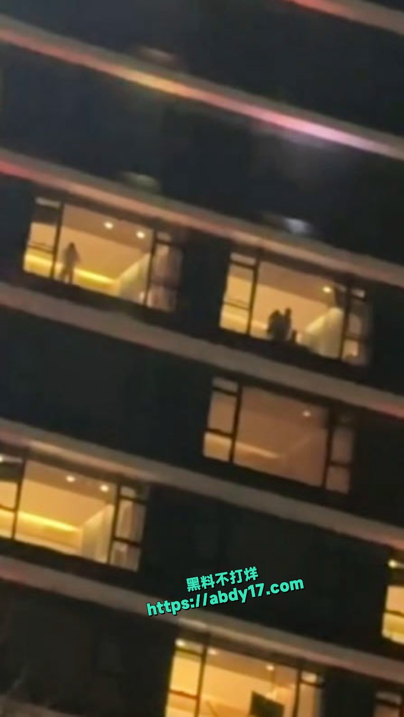 路人偷拍酒店落地窗精彩性爱画面 6