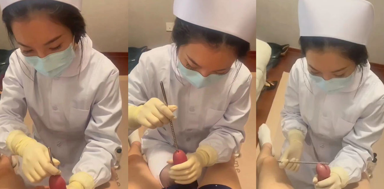 真是小眼开成大眼 瓜友去医院治疗阳痿 直接被护士捅马眼伺候 这样真的不会痛吗？