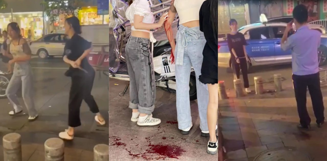 快手女网红 鱼崽 勾引榜一大哥偷情 结果被原配持刀当街砍伤 现场被砍视频曝光
