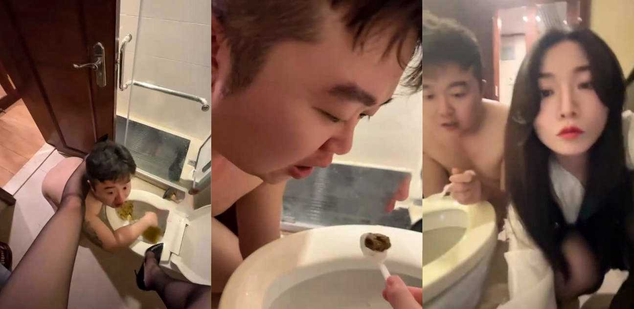 乖乖吃屎的公狗 主人才会喜欢~女s“星期六”高跟黑丝霸气调教男M！