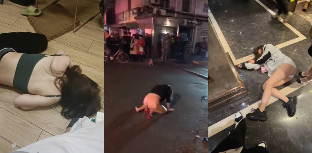 各大醉酒美女大合集！在各种场所直接趴地上，等着让“亲朋好友”捡尸！