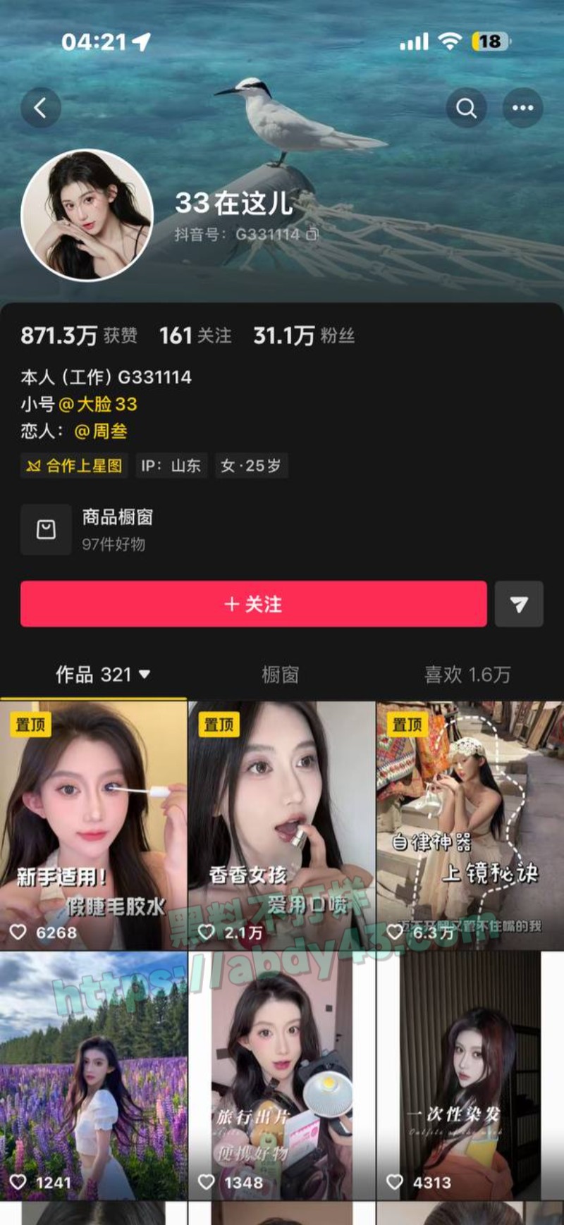 抖音网红博主33在这