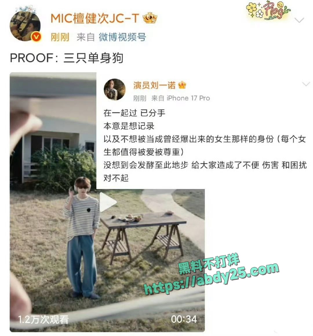 檀健次被曝与网红刘一诺恋爱 12