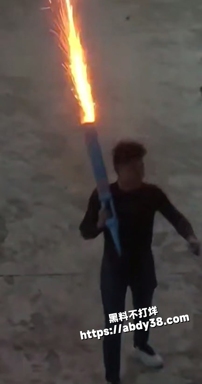 重庆小伙放烟花 点着大树.jpg7