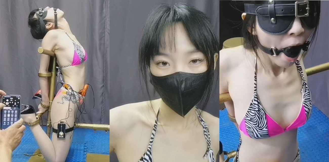 SM调教国模女神 柔仙儿 捆绑束缚电击拷问疯狂折磨 口球塞嘴口水和淫水一样多