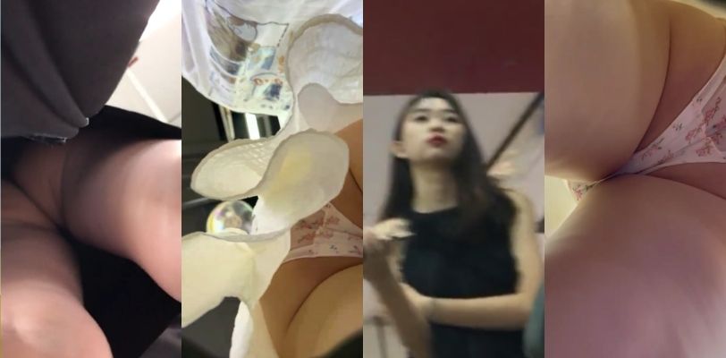 街拍曝光广东万达广场街拍大神当着男友面偷拍女友裙底 实在太大胆
