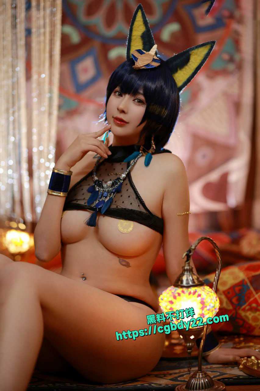 抖音热卖网红樱梨梨大尺度cosplay埃及猫 8