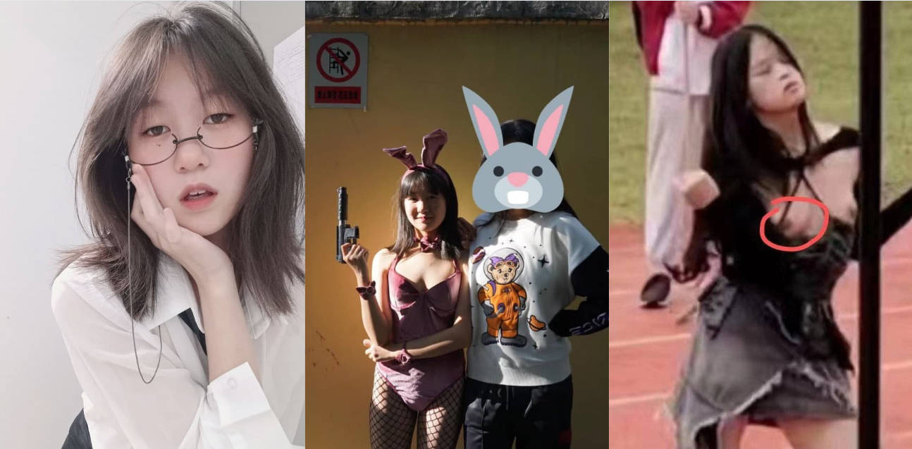 河北沧州职业学院 女生校运会开幕舞蹈表演 两个奶子甩出来抱胸离场大饱观众眼福