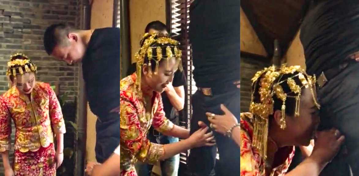 这年头结婚还有这种习俗？女主熟练的让人心疼 结个婚真够折磨人的！