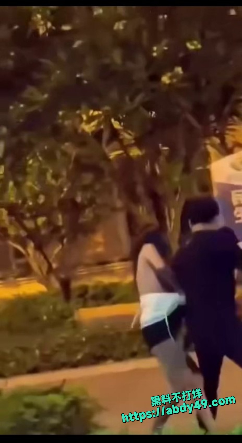 高颜值反差女 东莞街头抓奸打架4