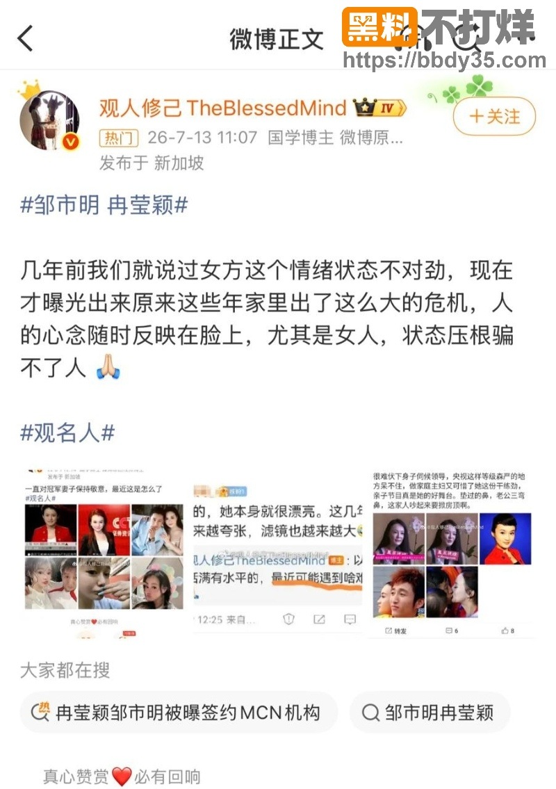 冉莹颖邹市明丧偶式婚姻10