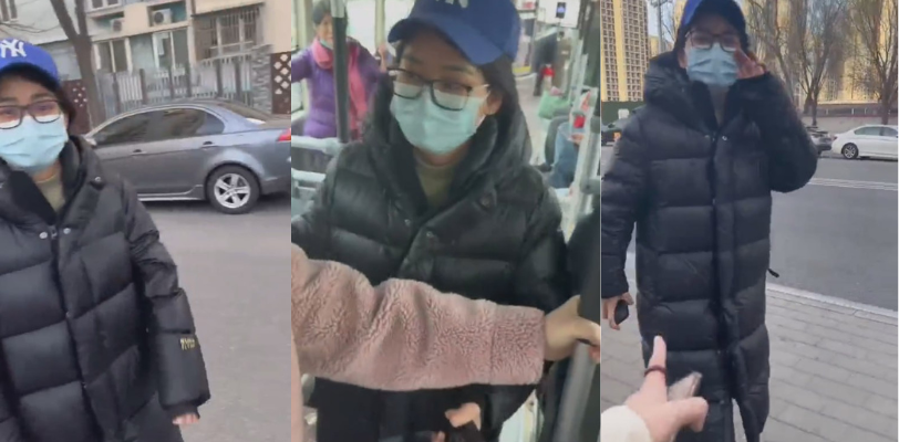 男人出门在外也要保护好自己哟！男子等公交车被一发春了的女子突然抱住一直喊你好帅 ！