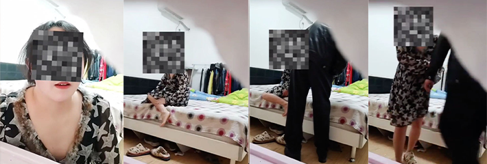 真实原创之儿媳趁着老公和婆婆外出之时主动勾引公公！穿着大尺度睡衣在公公面前搔首弄姿～