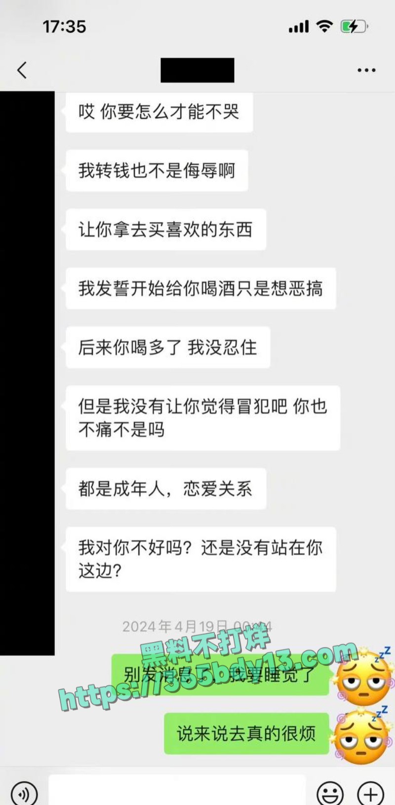 女网友与魏大勋聊天记录6