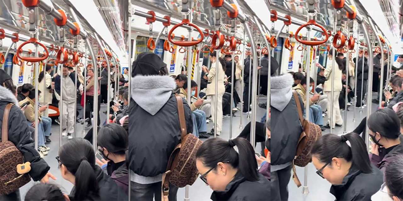 杭州地铁9号线年轻女子与年长女子爆发冲突 撕扯激烈现场撕逼
