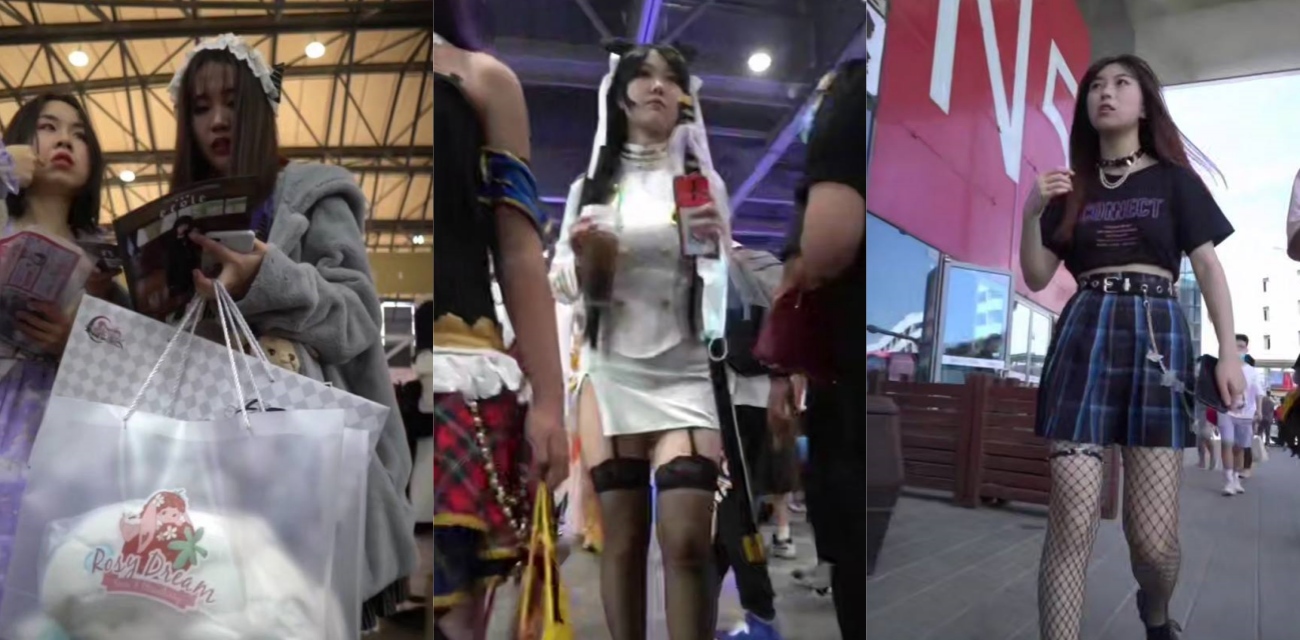漫展抄底狂欢 YZW樱之舞黑丝白丝胖次全曝光 抄底大神真的勇