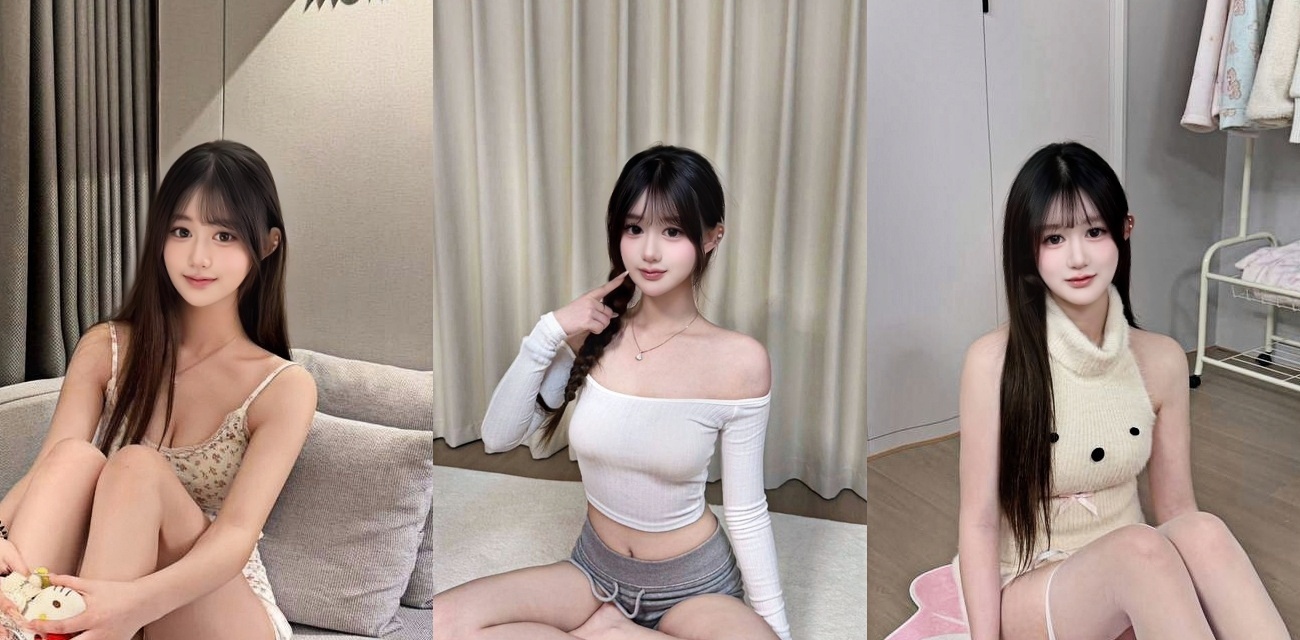 Lolita少女的粉色与红白梦幻 蕾丝裙下被深入甜美诱惑