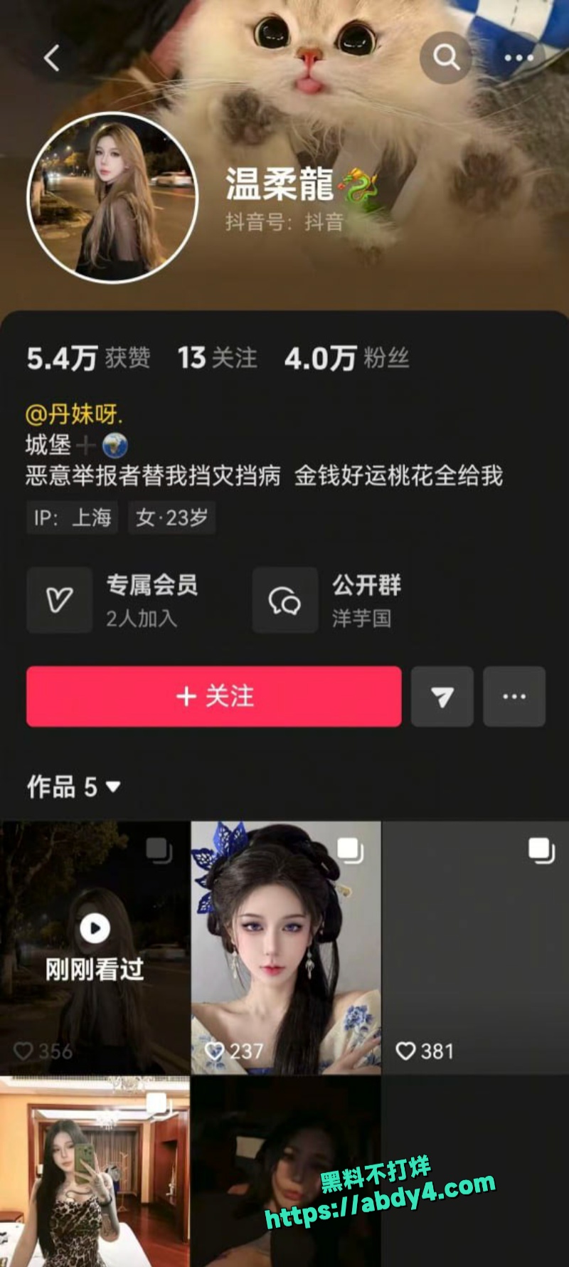 抖音纹身网红丹妹不雅视频合集曝光 3