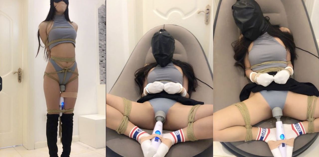 高能大片，身材苗条的少女玩极限运动，双层窒息头套长时间强制高潮！女主怕不是不要命啦！