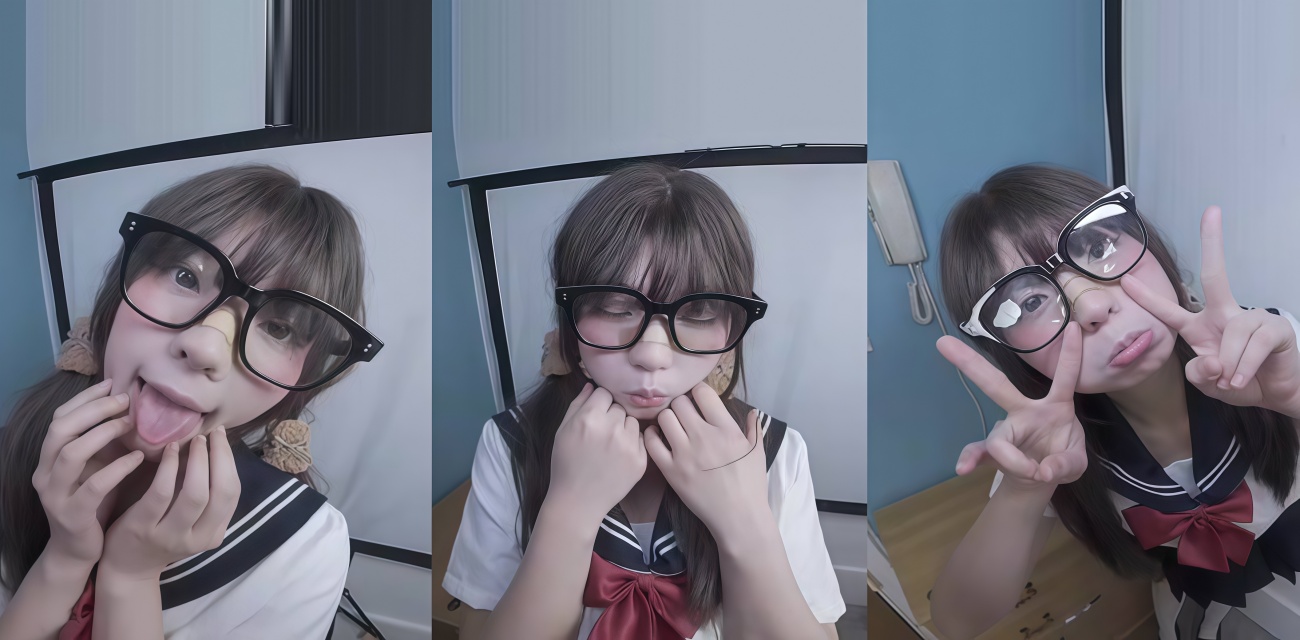 YourKiWiBear水手服日常 俏皮双马尾少女鞋柜上 被掐脖狂干内射
