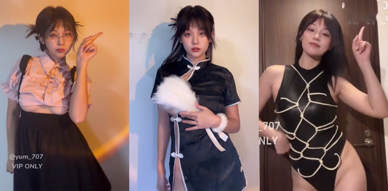 推特美少女 yum玉米 VIP专属变装裸舞 跳舞节奏张力十足 双视角欣赏白虎美鲍