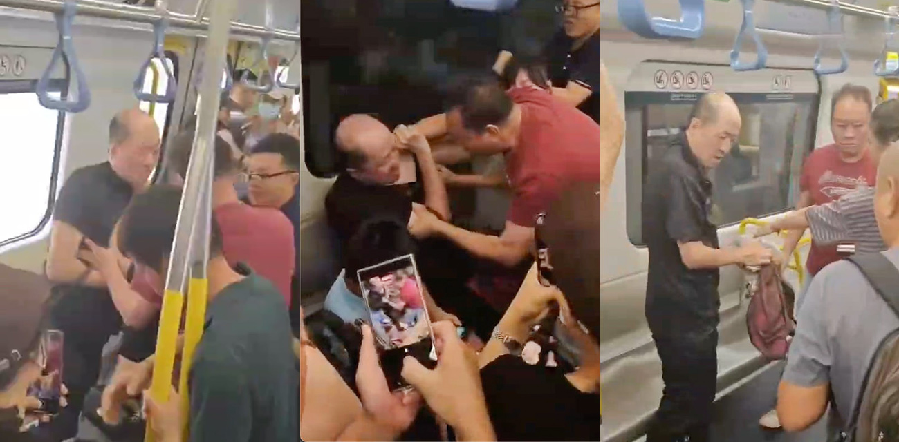 香港地铁突发多人斗殴事件 多名乘客因为口角升级为斗殴 直接在车厢里面大打出手