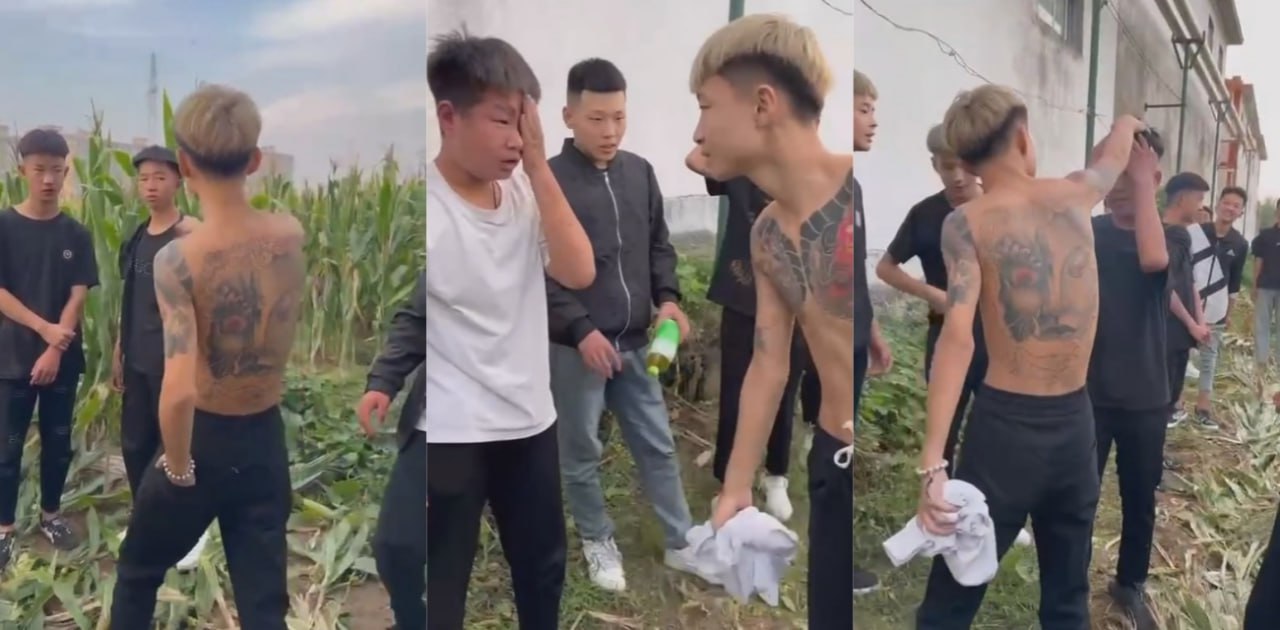 河南林州多名精神小伙组成的黑社会团伙 多段行凶作恶持械霸凌的视频被曝光流出