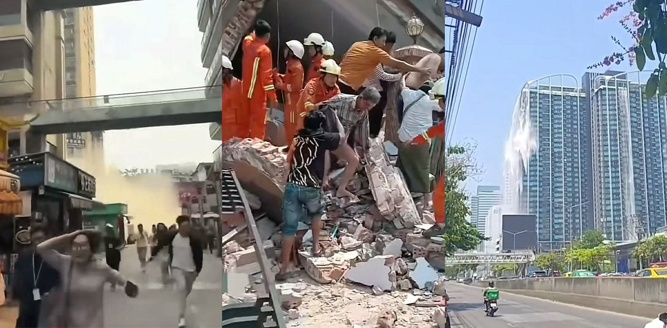 缅甸仰光突发7.7级地震大楼塌陷民众被埋 泰国全域震感明显 云南多地也受强震波及