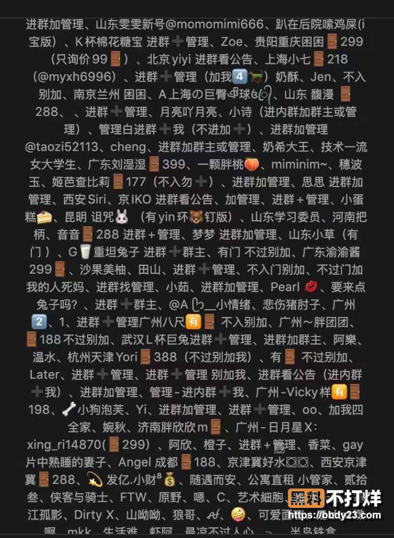 BBW微信群 4