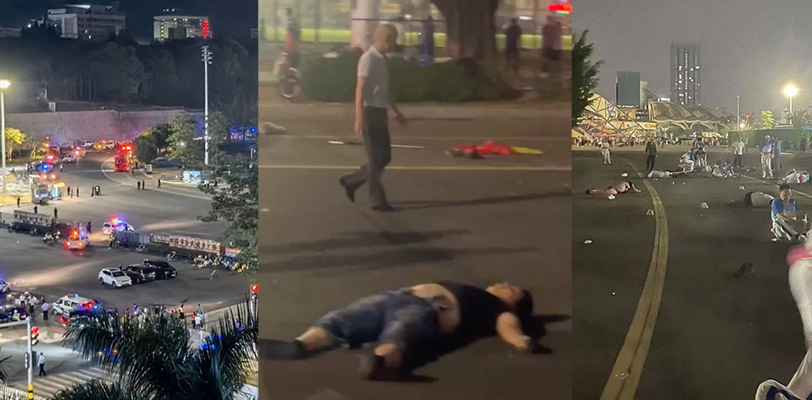 突发！珠海香洲体育中心又现报复社会 62岁驾驶员撞倒多名行人后带刀逃逸