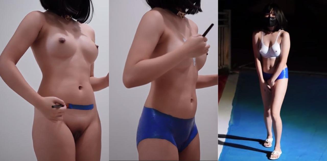 推特顶级女网黄小小Q公园户外露出人体彩绘 火辣身材大胆自摸骚穴 极致反差福利姬诱惑