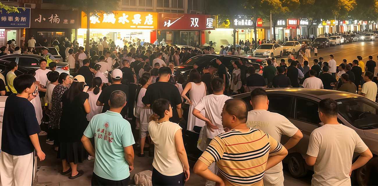 河北玉田水果很忙店门口 爆发大型情感纠纷 拉着横幅骂杨颖是小三 现场视频曝光
