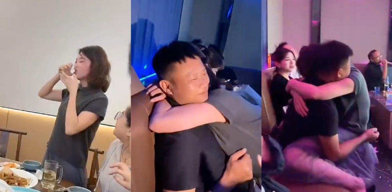 同学聚会初恋重逢干柴烈火 美女直接坐身上搂抱被拍 视频发到网上被扒出又要鸡犬不宁了