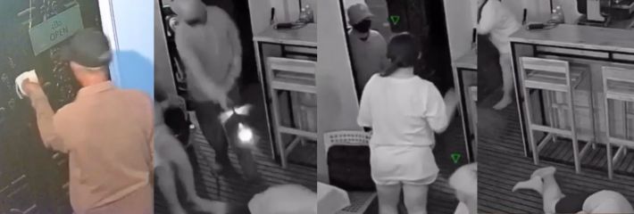 职业杀手上门击杀小黄毛 口罩鸭舌帽专业手法行云流水 监控下家庭惨案