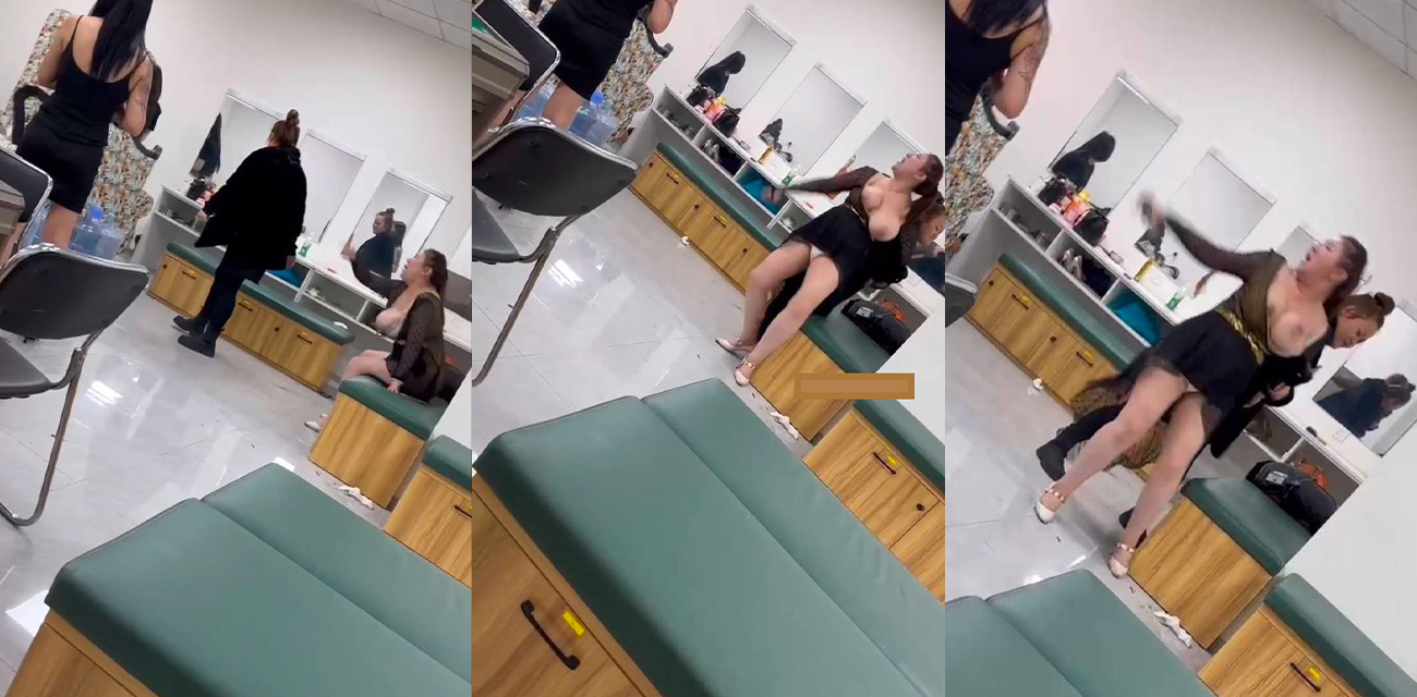 会所两个小姐姐在后台撕逼 衣服都扒掉了 超级大奶被撕扯出来 谁对谁错看胸就知道了